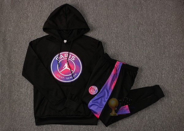 Calcio Maglie Chaqueta Con Capucha Bambino Paris Saint Germain 2021 2022 Nero I Purpureo