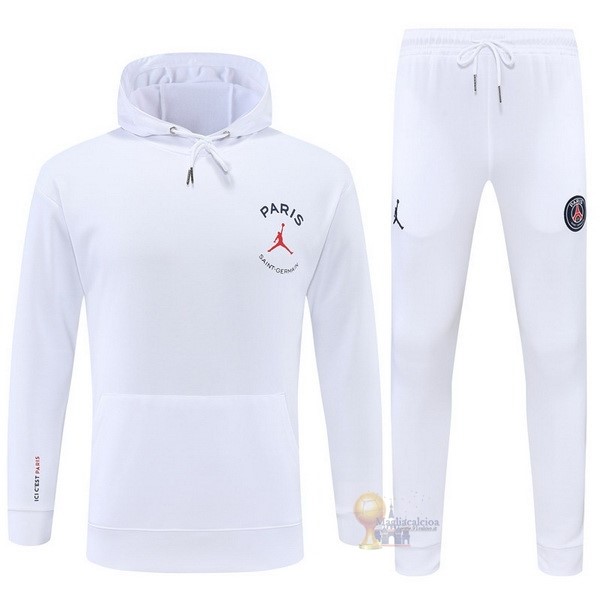 Calcio Maglie Chaqueta Con Capucha Bambino Paris Saint Germain 2022 2023 Bianco Nero