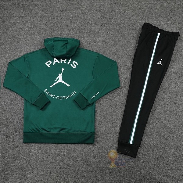 Calcio Maglie Chaqueta Con Capucha Bambino Paris Saint Germain 2022 2023 Verde Nero