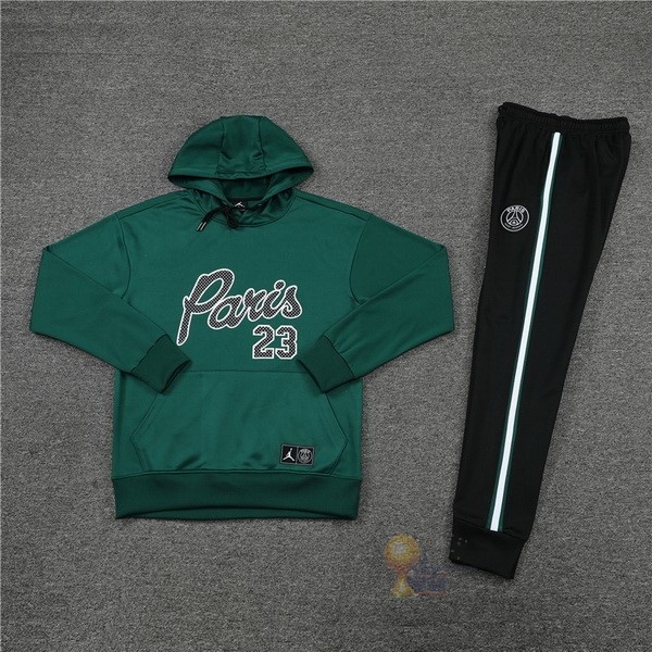 Calcio Maglie Chaqueta Con Capucha Bambino Paris Saint Germain 2022 2023 Verde Nero