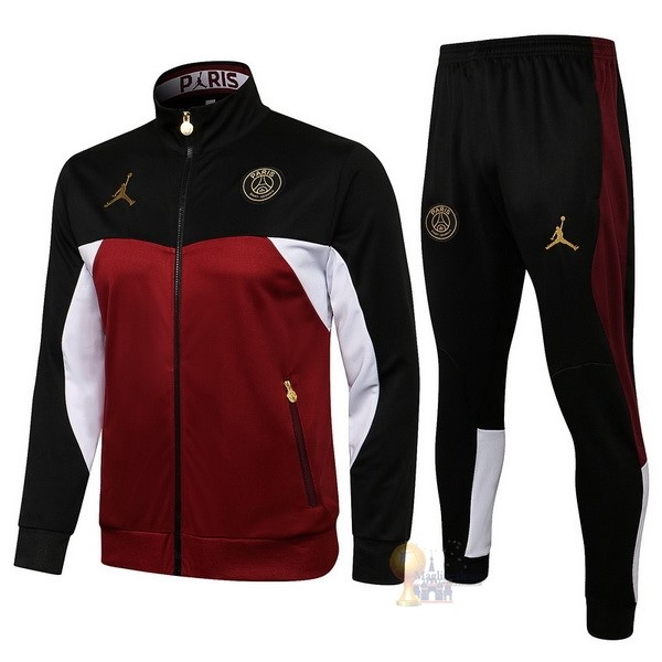 Calcio Maglie Felpa Cappuccio Bambino Paris Saint Germain 2021 2022 I Borgogna Nero