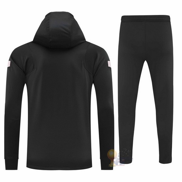 Calcio Maglie Felpa Cappuccio Bambino Paris Saint Germain 2021 2022 Nero Rosa