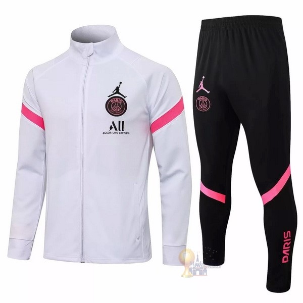 Calcio Maglie Giacca Bambino Paris Saint Germain 2021 2022 Bianco Nero Rosa
