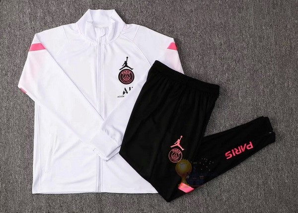 Calcio Maglie Giacca Bambino Paris Saint Germain 2021 2022 Bianco Nero Rosa