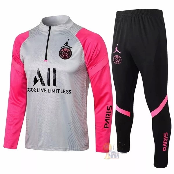 Calcio Maglie Giacca Bambino Paris Saint Germain 2021 2022 Grigio Rosa Nero