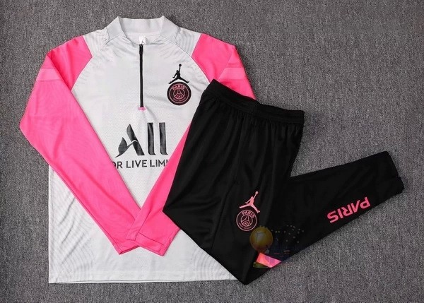 Calcio Maglie Giacca Bambino Paris Saint Germain 2021 2022 Grigio Rosa Nero