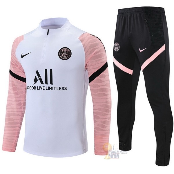Calcio Maglie Giacca Bambino Paris Saint Germain 2021 2022 I Bianco Rosa Nero