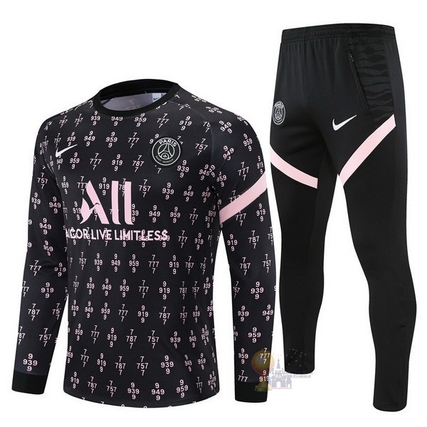 Calcio Maglie Giacca Bambino Paris Saint Germain 2021 2022 Nero III Rosa