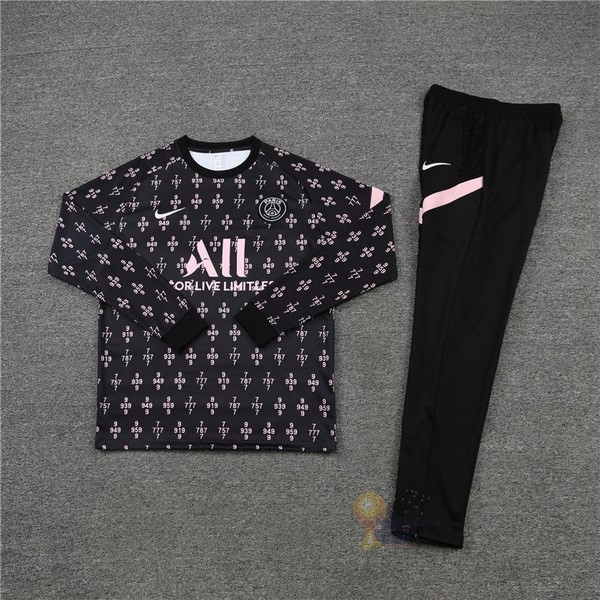 Calcio Maglie Giacca Bambino Paris Saint Germain 2021 2022 Nero III Rosa