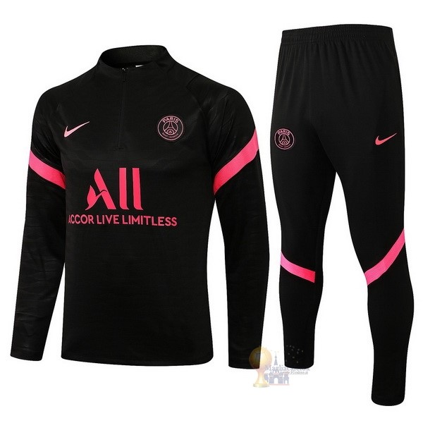Calcio Maglie Giacca Bambino Paris Saint Germain 2021 2022 Nero II Rosa