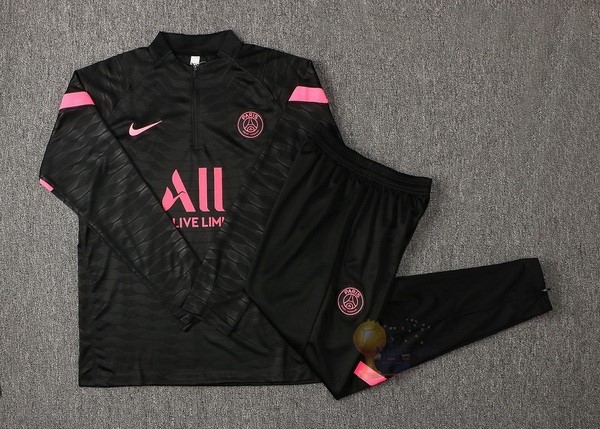 Calcio Maglie Giacca Bambino Paris Saint Germain 2021 2022 Nero II Rosa