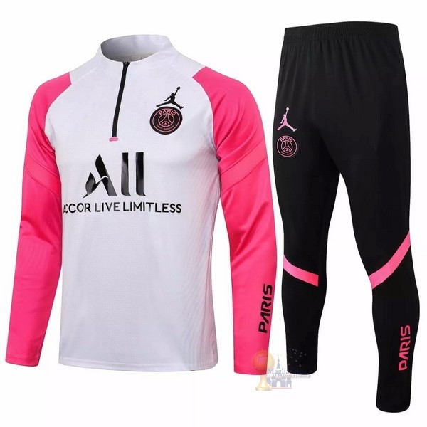Calcio Maglie Giacca Bambino Paris Saint Germain 2021 2022 Rosa Bianco Nero