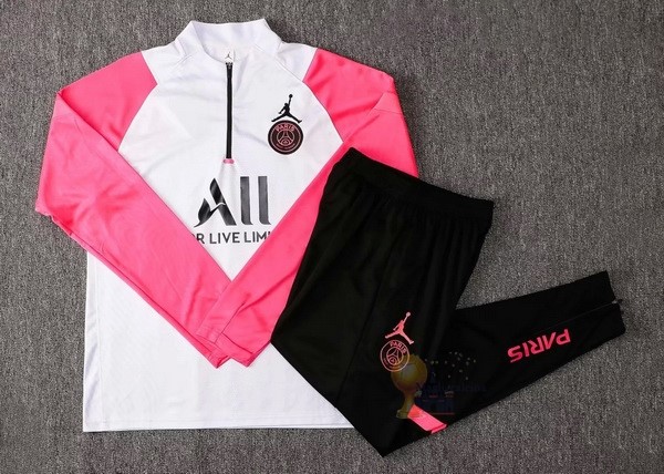 Calcio Maglie Giacca Bambino Paris Saint Germain 2021 2022 Rosa Bianco Nero