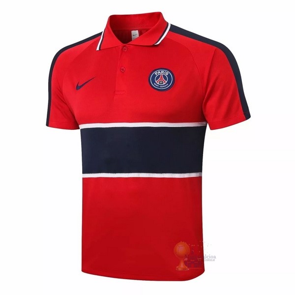 Calcio Maglie Polo Paris Saint Germain 2020 2021 Rosso Nero