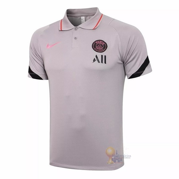 Calcio Maglie Polo Paris Saint Germain 2021 2022 Grigio