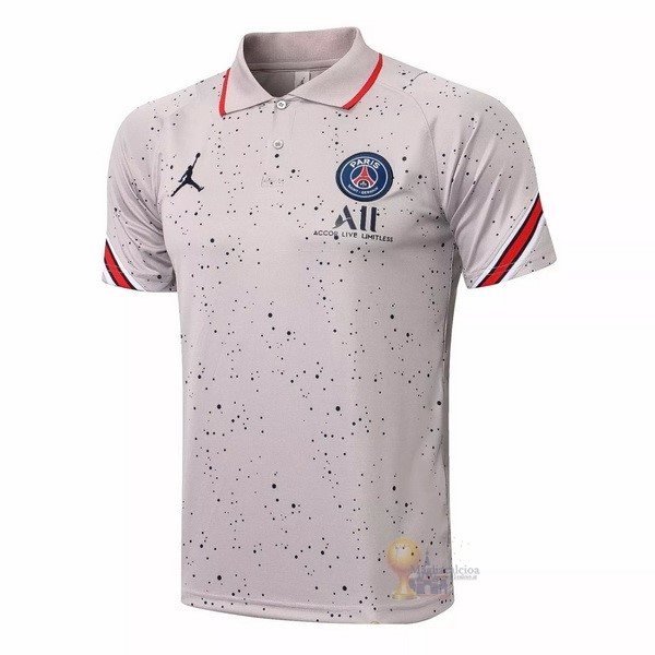 Calcio Maglie Polo Paris Saint Germain 2021 2022 Grigio Rosso