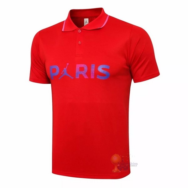 Calcio Maglie Polo Paris Saint Germain 2021 2022 Rosso Purpureo