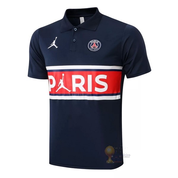 Calcio Maglie Polo Paris Saint Germain 2022 2023 Blu Navy Rosso