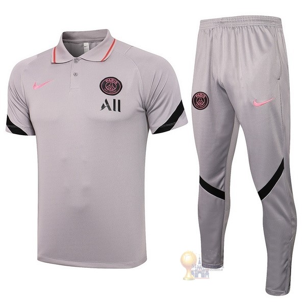Calcio Maglie Set Completo Polo Paris Saint Germain 2021 2022 Grigio