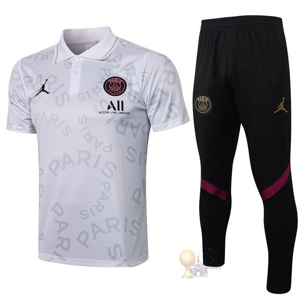 Calcio Maglie Set Completo Polo Paris Saint Germain 2021 2022 I Bianco Nero