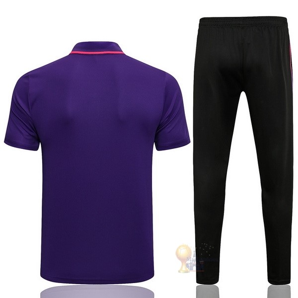 Calcio Maglie Set Completo Polo Paris Saint Germain 2021 2022 Purpureo Nero