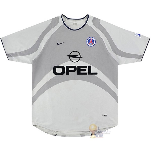 Calcio Maglie Away Maglia Paris Saint Germain Stile rétro 2001 Grigio