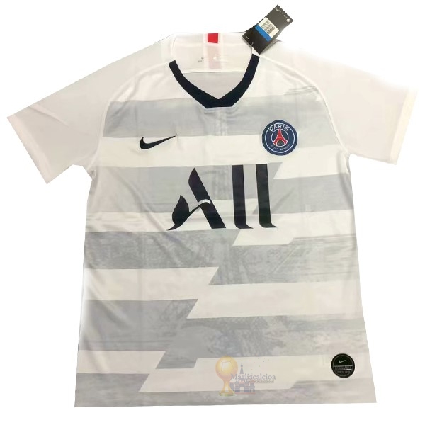 Calcio Maglie Formazione Paris Saint Germain 2019 2020 Bianco Grigio