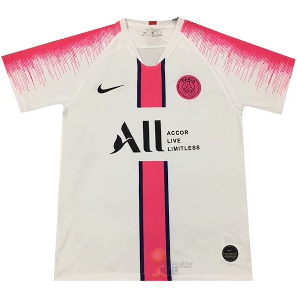 Calcio Maglie Formazione Paris Saint Germain 2019 2020 Bianco Rosa