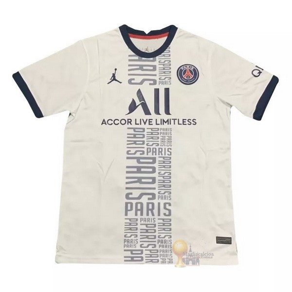 Calcio Maglie Formazione Paris Saint Germain 2021 2022 Bianco Nero