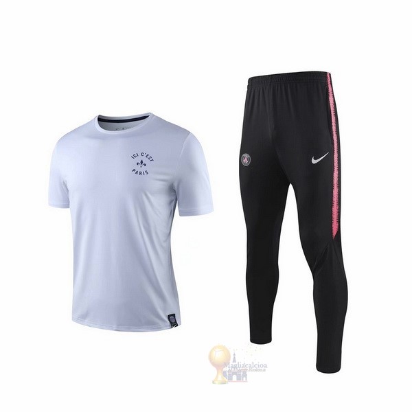 Calcio Maglie Formazione Set Completo Paris Saint Germain 2019 2020 Bianco Nero