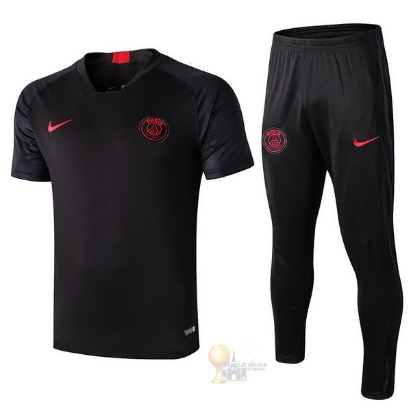 Calcio Maglie Formazione Set Completo Paris Saint Germain 2019 2020 Nero Rosso