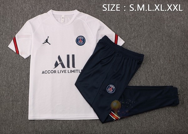 Calcio Maglie Formazione Set Completo Paris Saint Germain 2021 2022 Bianco Nero