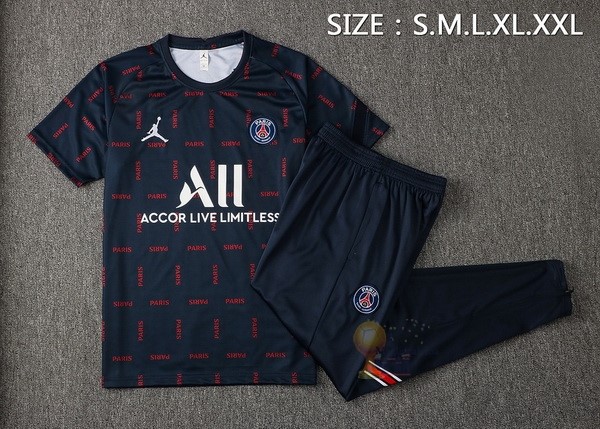 Calcio Maglie Formazione Set Completo Paris Saint Germain 2021 2022 Blu Navy Rosso