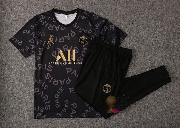 Calcio Maglie Formazione Set Completo Paris Saint Germain 2021 2022 Nero Giallo