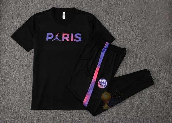 Calcio Maglie Formazione Set Completo Paris Saint Germain 2021 2022 Nero Purpureo