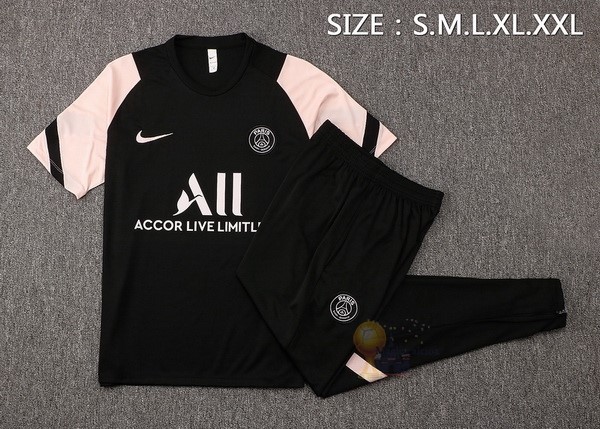 Calcio Maglie Formazione Set Completo Paris Saint Germain 2021 2022 Nero Rosa
