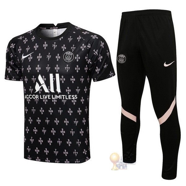 Calcio Maglie Formazione Set Completo Paris Saint Germain 2021 2022 Nero Rosa Bianco