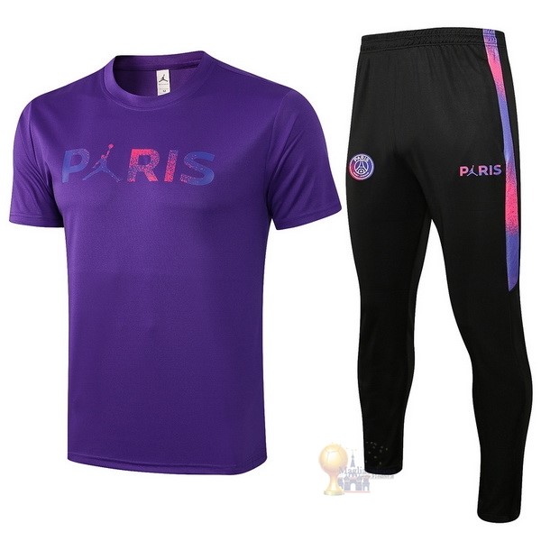 Calcio Maglie Formazione Set Completo Paris Saint Germain 2021 2022 Purpureo Nero