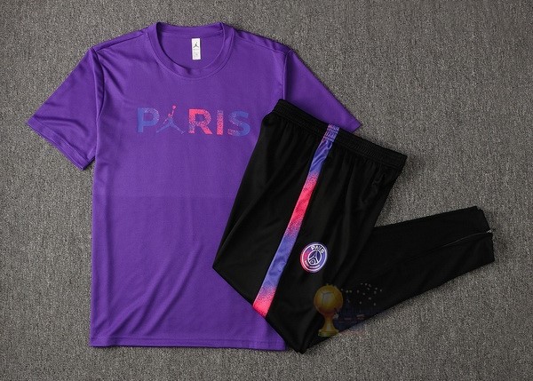Calcio Maglie Formazione Set Completo Paris Saint Germain 2021 2022 Purpureo Nero