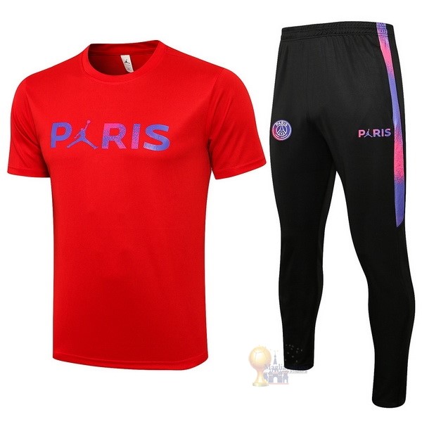 Calcio Maglie Formazione Set Completo Paris Saint Germain 2021 2022 Rosso Purpureo Nero