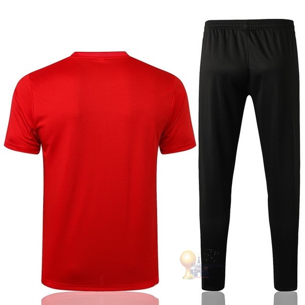 Calcio Maglie Formazione Set Completo Paris Saint Germain 2021 2022 Rosso Purpureo Nero