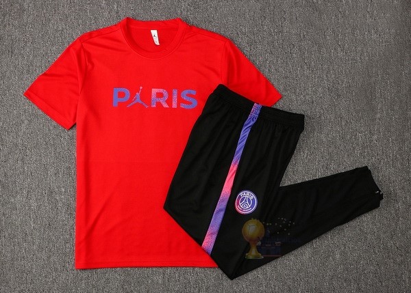 Calcio Maglie Formazione Set Completo Paris Saint Germain 2021 2022 Rosso Purpureo Nero