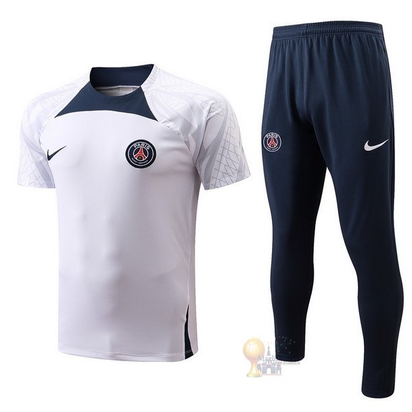 Calcio Maglie Formazione Set Completo Paris Saint Germain 2022 2023 Bianco I Blu