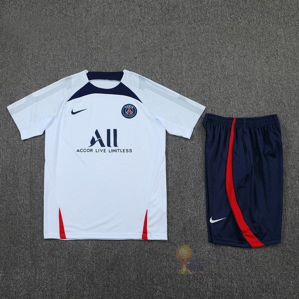 Calcio Maglie Formazione Set Completo Paris Saint Germain 2022 2023 Bianco I Blu