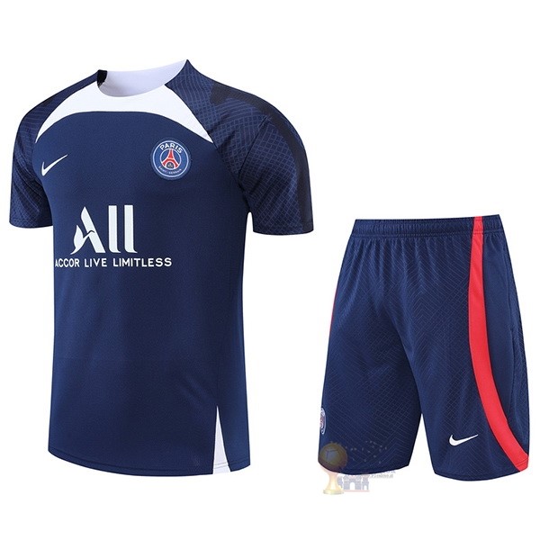 Calcio Maglie Formazione Set Completo Paris Saint Germain 2022 2023 Blu Bianco Rosso