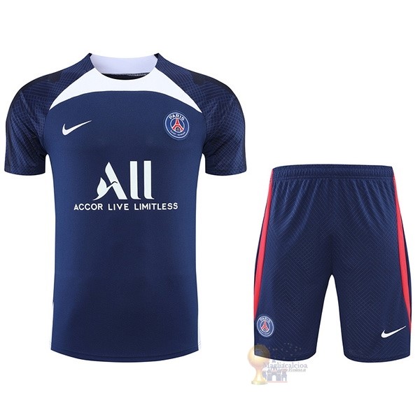Calcio Maglie Formazione Set Completo Paris Saint Germain 2022 2023 Blu Bianco Rosso