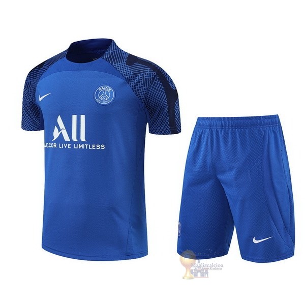 Calcio Maglie Formazione Set Completo Paris Saint Germain 2022 2023 Blu I Bianco