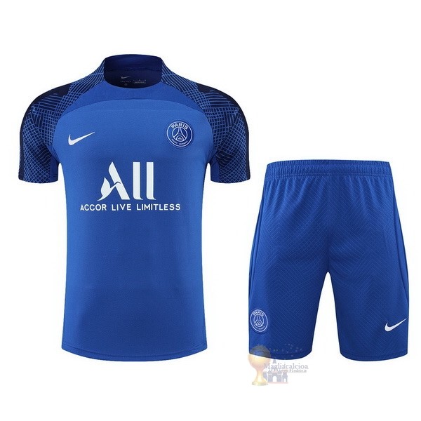 Calcio Maglie Formazione Set Completo Paris Saint Germain 2022 2023 Blu I Bianco