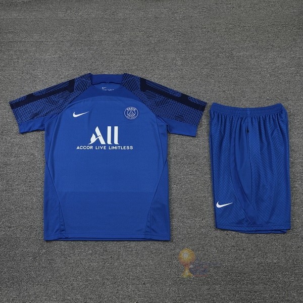 Calcio Maglie Formazione Set Completo Paris Saint Germain 2022 2023 Blu I Bianco
