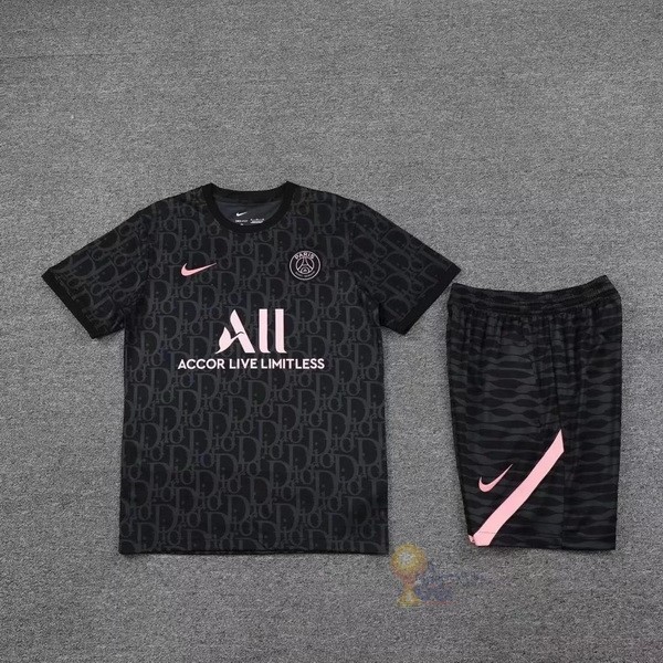 Calcio Maglie Formazione Set Completo Paris Saint Germain 2022 2023 Nero Rosa